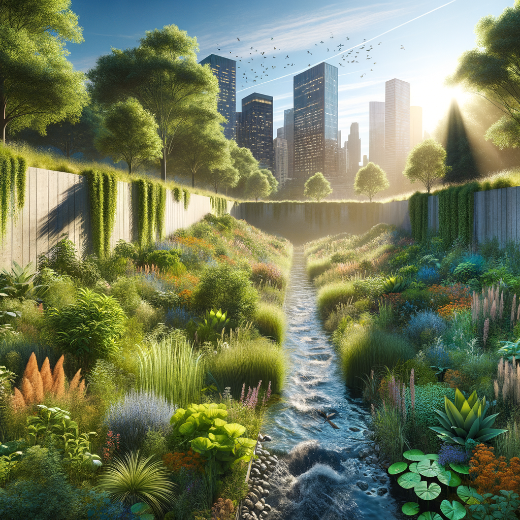 Incorporating natural vegetation in detention basin design